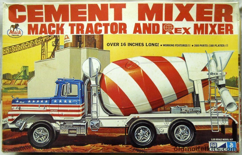 MPC 1/25 Cement Mixer Mack DM 800 Tractor With Rex Mixer, 1-0853 plastic model kit